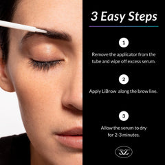 LiBrow Purified Eyebrow Physician-Formulated Serum for Fuller & Thicker Looking Eyebrows Eye Makeup Natural_Eyebrow Enhancer Safe for_Sensitive Skin 3-Months Supply (3ml)