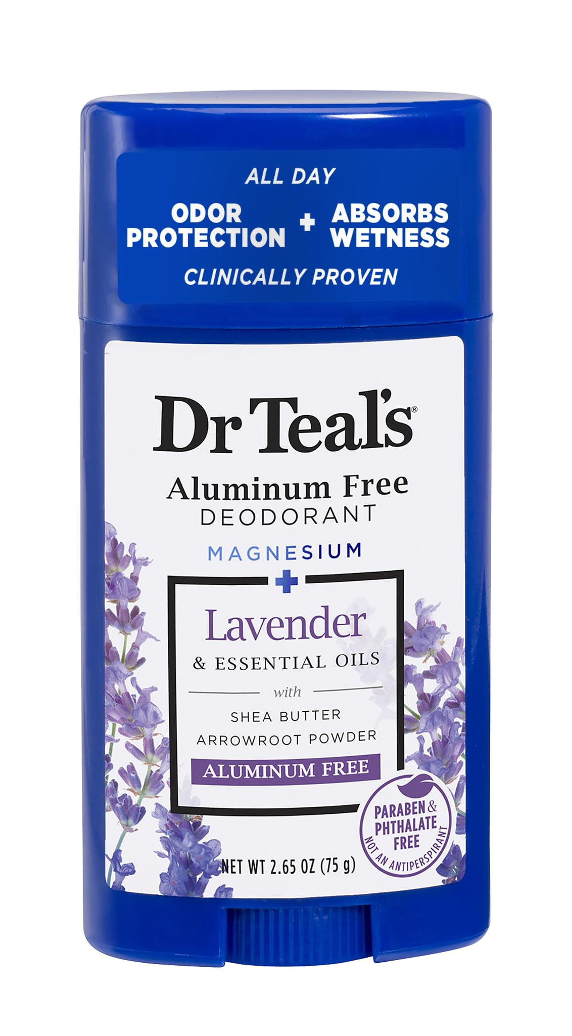 Dr Teal's Lavender Aluminum Free Deo, 75g
