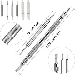 KASTWAVE Spring Bar Tool, Watch Band Tool Set, Watch Wrist Bands Strap Removal Repair Fix Kit with Extra 3 Tips Pins & 32pcs Heavy Duty 316 Stainless Steel Pins, Spring Bar, Non-slip, Various Watches