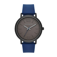 Skechers Men's Ardmore Quartz Metal and Silicone Casual Sports Watch - Ardmore Gunmetal, Blue