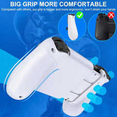 HYRAINBOW Mobile Gaming Controller for Iphone/Android with Case Support, Phone Game Controller Support Phone Case, RGB Light Hall Joystick, Turbo, Mobile Gaming Gamepad