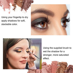 SYOSI 2Pcs Sweet Mint 10 Colors Eyeshadow Palette, Smooth Matte Eyeshadow Makeup Palette, Blendable Long Lasting Neutral Eye Palette with Professional Eyeshadow Brush (04 and 05)