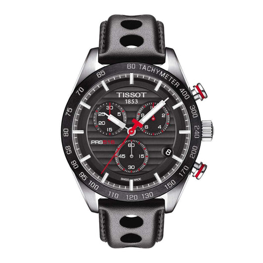 Tissot Men's Black Dial Leather Band Watch - T100.417.16.051.00
