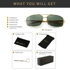 SUNGAIT Ultra Lightweight Rectangular Polarized Sunglasses UV400 Protection