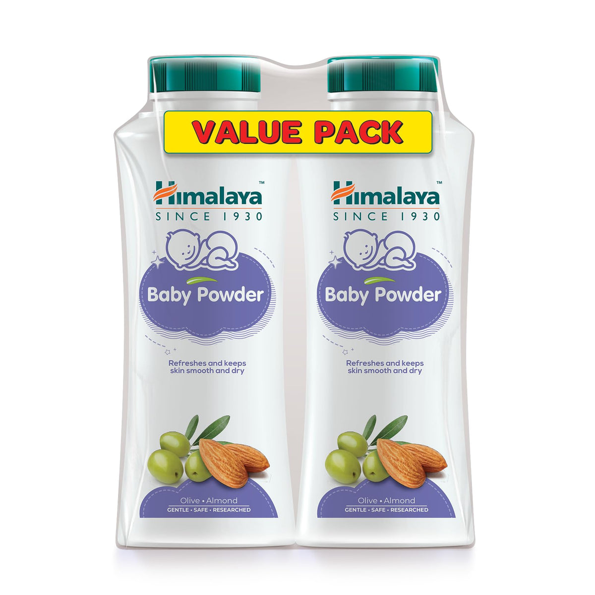 Himalaya Baby Powder | No Parabens, Phthalates & Synthetic Colors a Soft & Gentle Powder- 425g Twin Pack