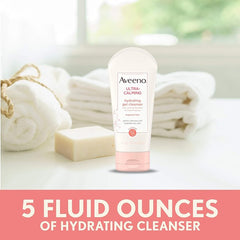 Aveeno Ultra-Calming Hydrating Gel Facial Cleanser with Calming Feverfew & Nourishing Oat, Hypoallergenic, Fragrance-Free & Non-Comedogenic, Unscented, 5 Ounce (Pack of 1