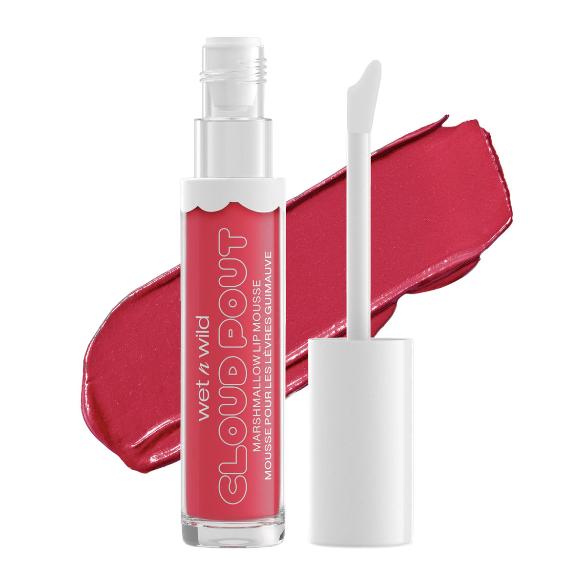 Wet n Wild Cloud Pout Marshmallow Liquid Matte Lipstick | Lip Mousse | Hot Pink Red Flavor You | Marshmallow Flavor