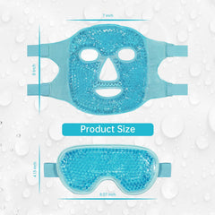 Cold Face Eye Mask,Ice Pack Reduce Face Puff,Dark Circles,Gel Beads Hot Heat Cold Compress Pack,Face SPA for Woman Sleeping, Pressure, Headaches, Skin Care…