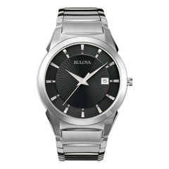 Bulova Classic Quartz Men's Watch, Stainless Steel, Silver