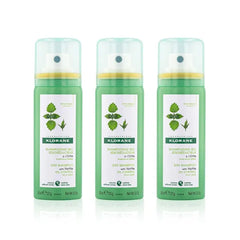 Klorane Dry Shampoo with Nettle for Oily Hair and Scalp, Regulates Oil Production, Paraben & Sulfate-Free, 3.2 oz - 1 Ounce (Pack of 3)