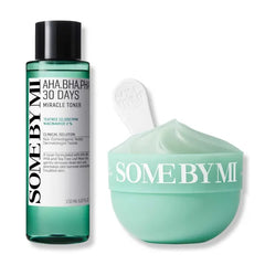 SOME BY MI PDRN Spirulina Soothing Sherbet Mask & AHA BHA PHA 30 Days Miracle Toner