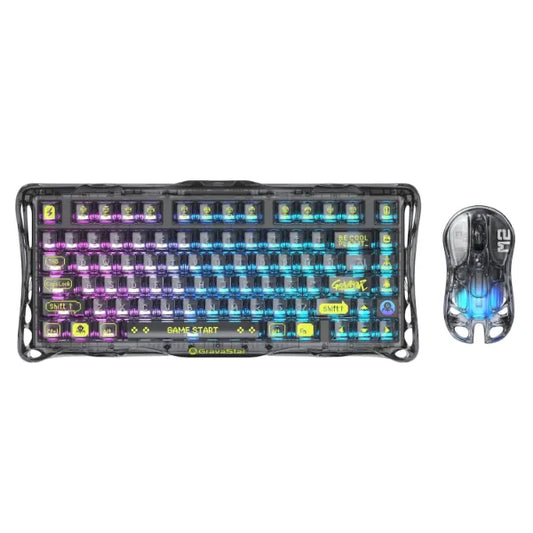 GravaStar Mercury K1 Lite 75% Wireless Gaming Keyboard and Mercury M2 Wireless Gaming Mouse