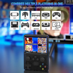 Azonee Retro Handheld Game Console, Portable Pocket Game Console, 3.5 Inch IPS Screen, 64G TF Card, Built-in 15+ Emulator and 5000+ Classic Games, Video Game Player with Linux OS and 3500mAh Battery