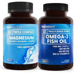 BioEmblem Triple Magnesium Complex and BioEmblem Omega 3 Fish Oil