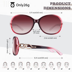 Polarized Sunglasses for Women Oversized Sun Glasses Fashion Shades SUNIER S85