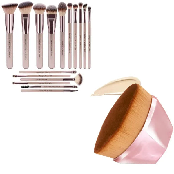 Daubigny Pro Makeup Brushes And Flawless Foundation Brush Rose Golden