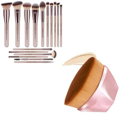 Daubigny Pro Makeup Brushes And Flawless Foundation Brush Rose Golden
