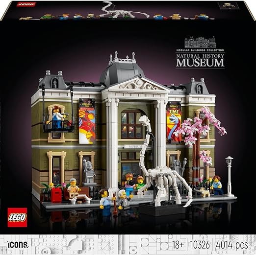 LEGO Icons Natural History Museum Set, Model Kit for Adults to Build, Creative Gift Idea for Men, Women, Him or Her, plus Lovers of Museums & Dinosaurs, Addition to the Modular Buildings Range 10326