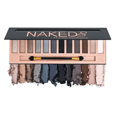 BestLand 12 Colors Makeup Smoky Eyeshadow Palette Natural Nude Matte Shimmer Glitter Pigment Eye Shadow Pallete Set Black Eye Shadow Halloween Make Up