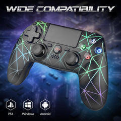 Rii Wireless Bluetooth Gaming Controller for Android/Windows, With Dual-shock, 6-axis Gyro Sensor, 1000mAh Battery,Non-Slip Game Joystick Gamepad GP600（2024 Latest Upgrade）