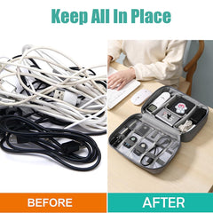 AYVICCO Electronics Organizer Travel Universal Cable Organizer Bag Waterproof Electronics Accessories Portable Storage Cases for Cable, Charger, Phone, USB, SD Card, Hard Drives, Power Bank