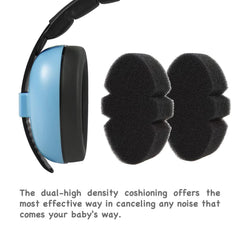 PandaEar Baby Ear Protection Noise Cancelling HeadPhones Ages 0-3 Years | Infant Hearing Protection Earmuffs - Blue