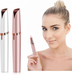 ANSHUN Electric Eyebrow Trimmer, Portable Eyebrow Epilator, Painless Trimmer, USB Rechargeable - Ideal for Men and Women (WHITE)