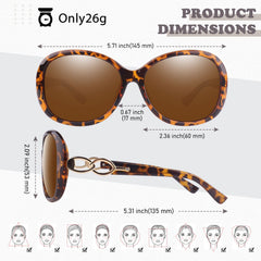 Polarized Sunglasses for Women Oversized Sun Glasses Fashion Shades SUNIER S85