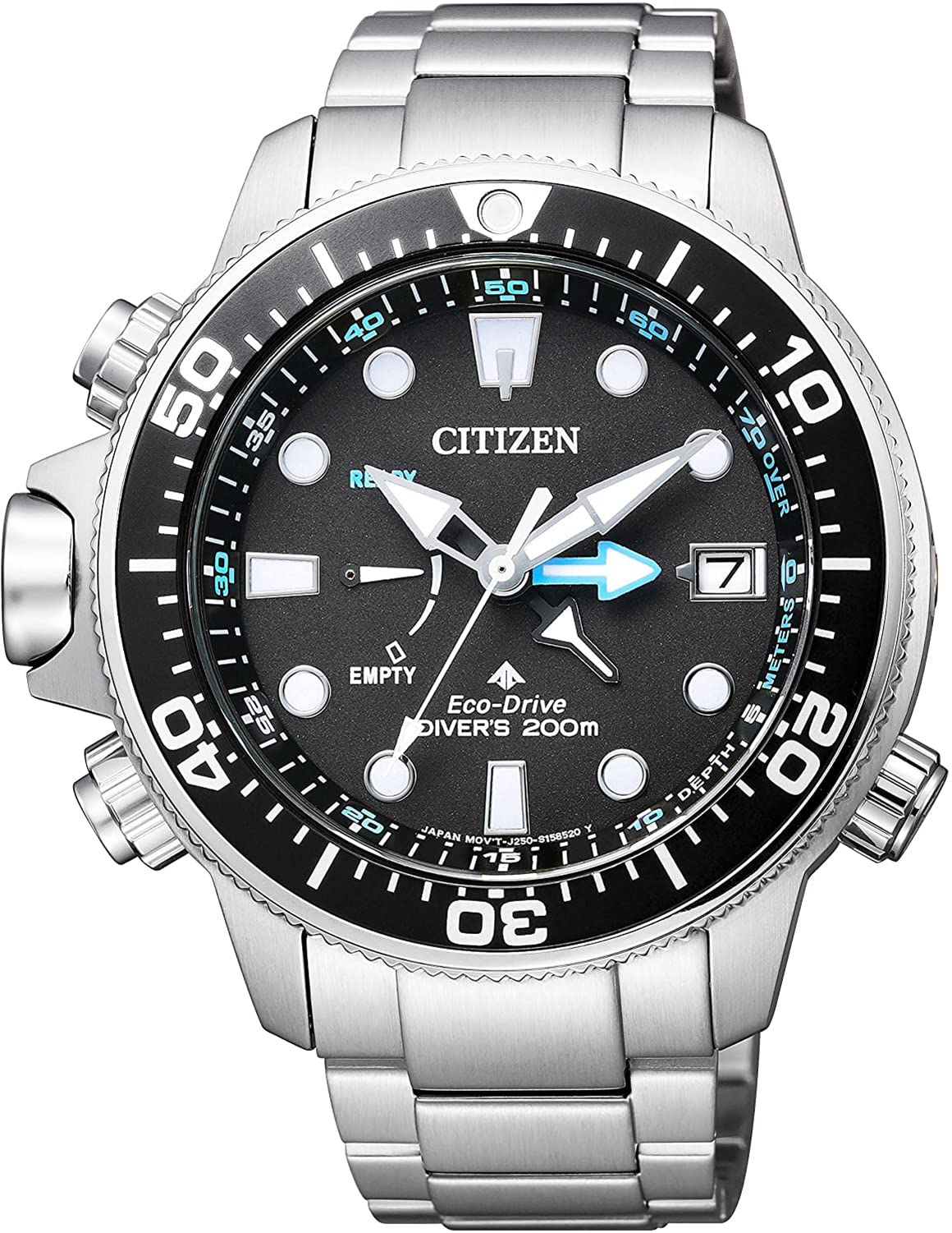 Citizen Mens Solar Powered Watch, Analog Display and Stainless Steel Strap BN2031-85E