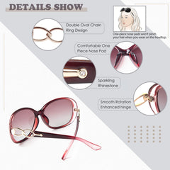 Polarized Sunglasses for Women Oversized Sun Glasses Fashion Shades SUNIER S85