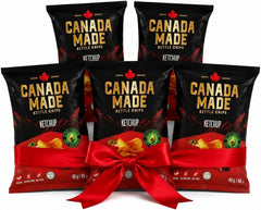 Canada Made Ketchup Avocado Oil Kettle Cooked Chips, 40g (Pack of 5) | Halal, Vegan, Nut-Free, Imported from Canada, Non-GMO, Healthier Alternative, Super Crunchy