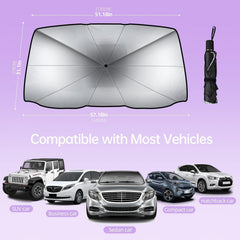 UNICASA [2024 Upgrade] ™ Foldable Car Windshield Sunshade Umbrella, Superior Insulation & Cooling, Front Window Visor Cover, Advanced Automotive Windshield – High-Strength with UV Protection