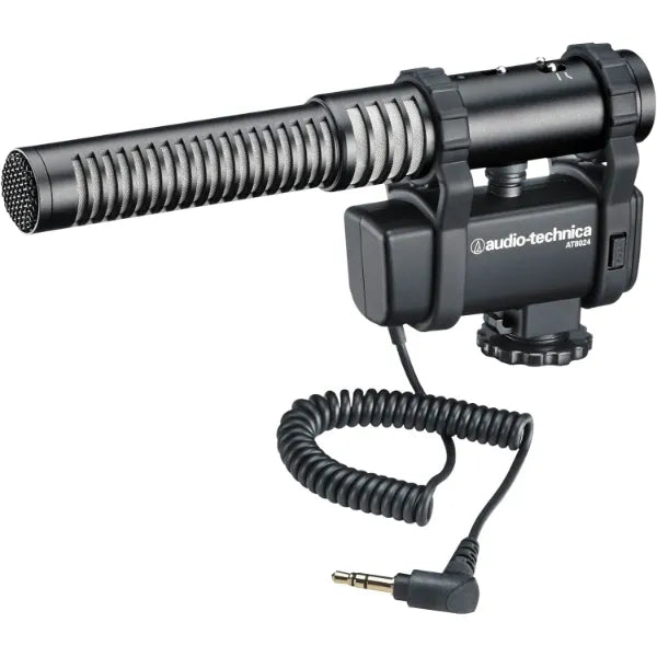 Audio-Technica AT8024 Stereo/Mono Camera-Mount Condenser Microphone - Black