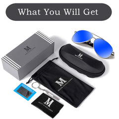 Aviator Sunglasses for Men Polarized Women-mxnx UV Protection Lightweight Driving Fishing Sports Mens Sunglasses MX208