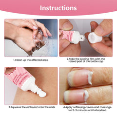 HONPOLO Nail Cuticle Softener Cream 20g - Formula for Softening Cuticles and Repairing Cracked Skin - Ideal for Hand and Foot Care - Soothes & Moisturizes Dry, Chapped Cuticles - Healthy Nail Growth