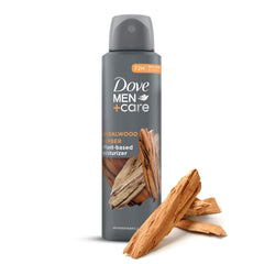 DOVE MEN + CARE Antiperspirant Deodorant Spray, Sandalwood & Amber, Plant-Based Moisturizer, Triple Defense Technology, 72H Protection, 150ml
