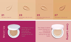 Missha Magic Cushion Cover Lasting #21 (2-pack) - longlasting, high coverage, hydrating cushion foundation with excellent long lasting effect