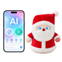 Dracey AI Interactive Companion Santa Claus Plush, Real-Time AI Conversation, No Member Recharge After Purchase, Educational AI Learning Companion, for Bedtime Stories Play Emotional Comfort