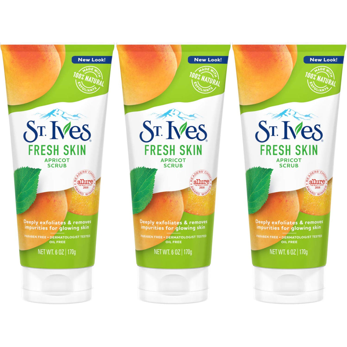 St. Ives Face Scrub Apricot 6 oz (Pack of 3)