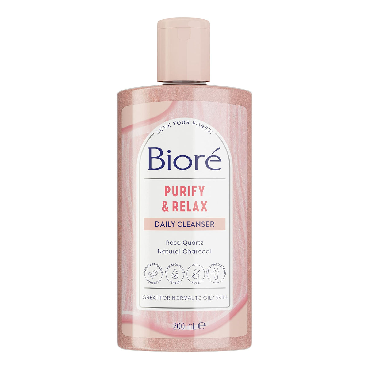 Bioré Purify and Relax Daily Cleanser, Deep Clean and Purify Pores - 200 ml