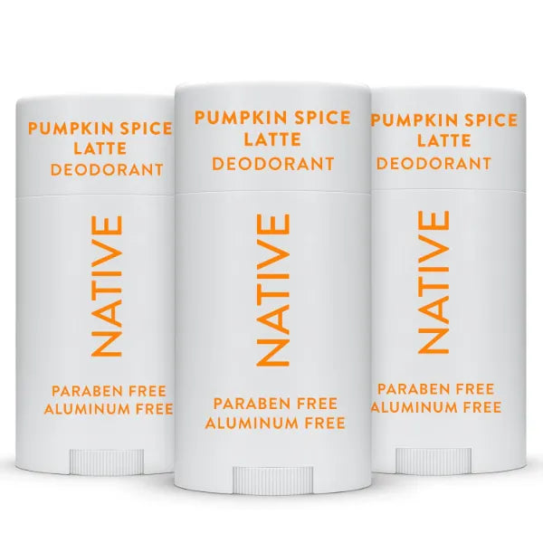 Native Deodorant Contains Naturally Derived Ingredients, 72 Hour Odor Control | Deodorant for Women and Men, Aluminum Free with Baking Soda, Coconut Oil and Shea Butter | Pumpkin Spice, 3-Pack