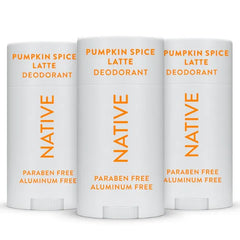 Native Deodorant Contains Naturally Derived Ingredients, 72 Hour Odor Control | Deodorant for Women and Men, Aluminum Free with Baking Soda, Coconut Oil and Shea Butter | Pumpkin Spice, 3-Pack