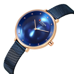 CURREN Original Women's Girls Sports Waterproof Stainless Steel Quartz Wrist Watch 9029 Blue