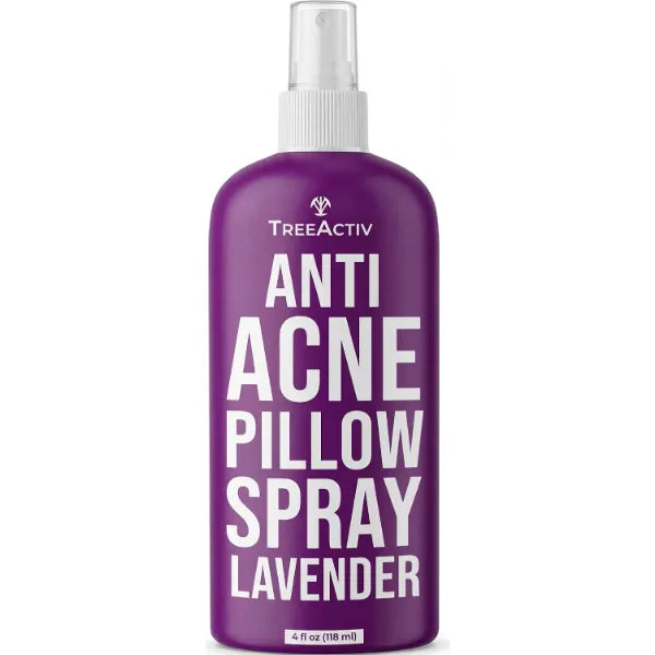 TreeActiv Anti-Acne Pillow Spray, 4 fl oz, Lavender Sleep Spray, Pure Lavender Essential Oil Air Freshener, Pillow Linen Spray for Bedding, Aromatherapy, 1000 Sprays