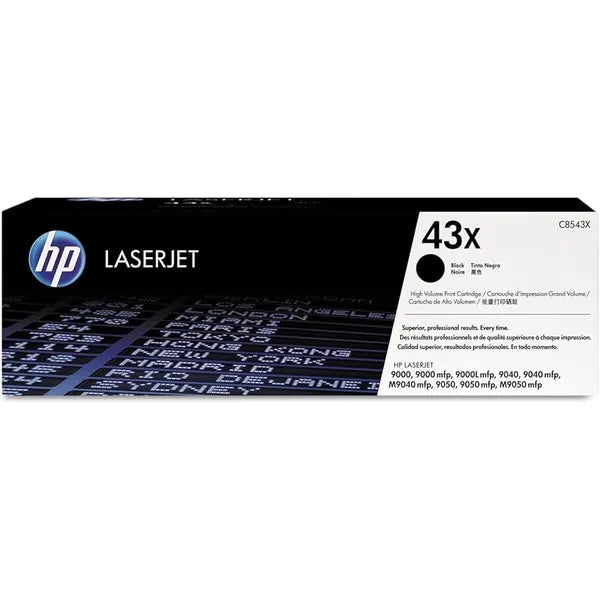 HP 45X High Yield Original LaserJet Toner Cartridge (C8543X) - Black