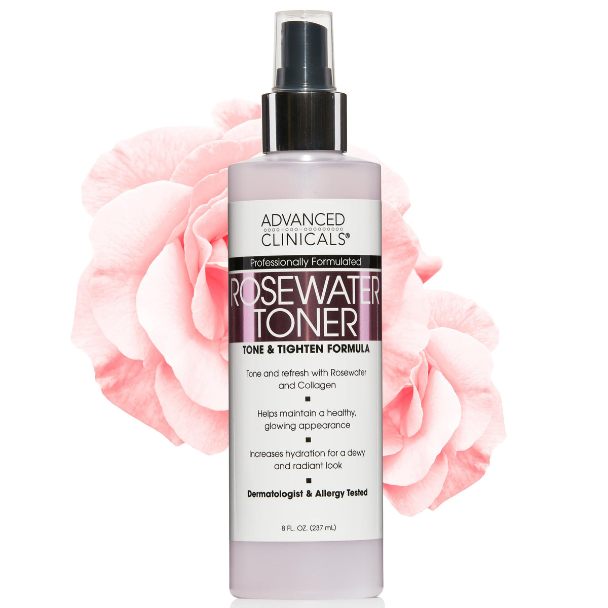 Advanced Clinicals, Rosewater Toner, Tone & Tighten Formula, 8 fl oz (237 ml)