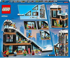 LEGO 60366 City Ski and Climbing Centre Set, 3-Level Modular Building with Slope, Winter Sports Shop, Café, Ski Lift and 8 Minifigures, Gift Toys for Kids, Boys, Girls 7+ Years Old