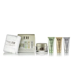 Emma Hardie Hydrate & Protect Kit, Gift Sets Includes 50ml Moringa Cleansing Balm, 15ml Midas Touch Revitalising Cream, 15ml Protect & Prime SPF30 Cream, 15ml Pink Clay Detox Mask & a Cleansing Cloth