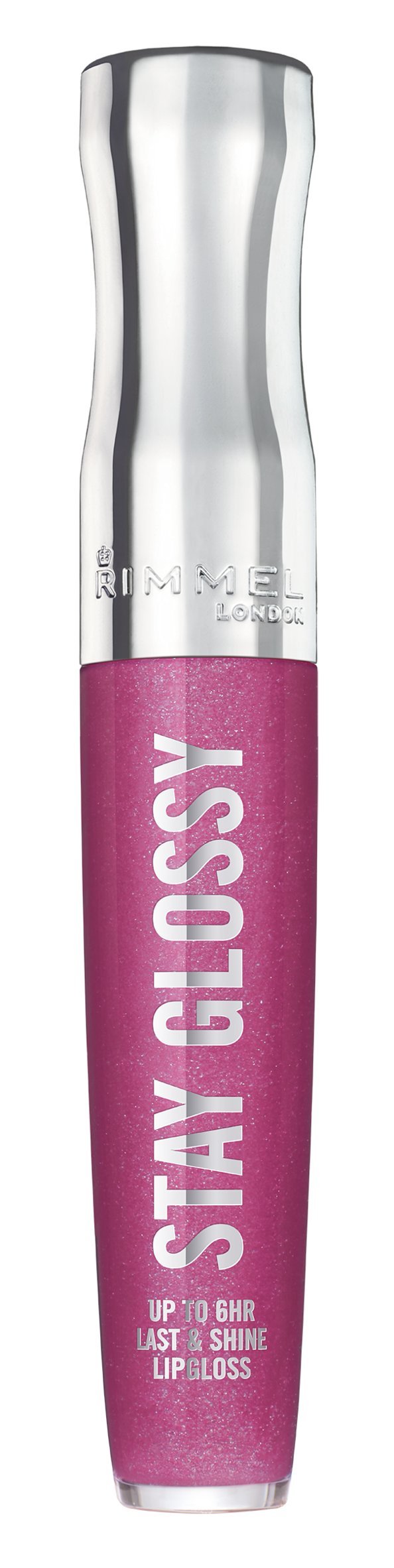 Rimmel Pack of 2 Stay Glossy 6HR Lip Gloss, Savoy Plum # 185