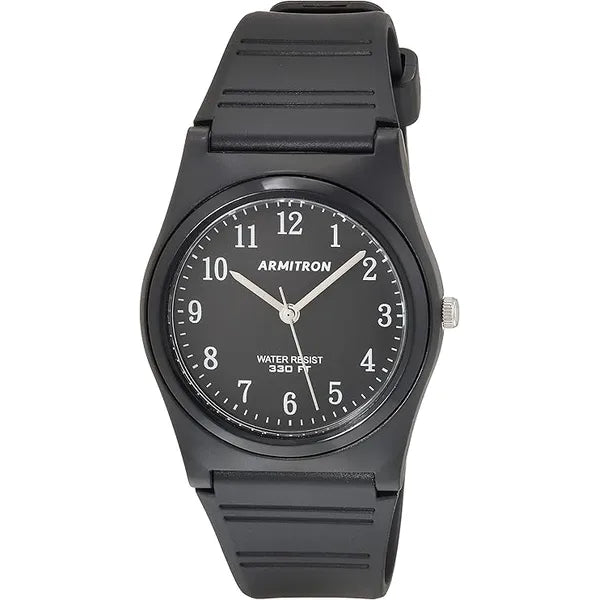 Armitron Sport Women's Easy to Read Resin Strap Watch, 25/6447, Black